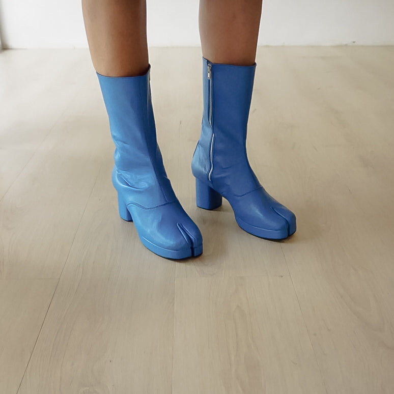 Junko Long Tabi Boots (7cm Heels)