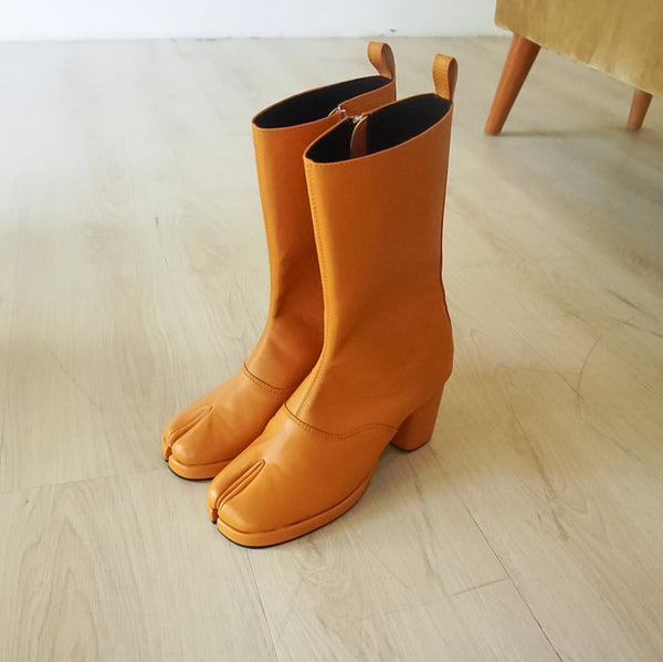 Junko Long Tabi Boots (7cm Heels)