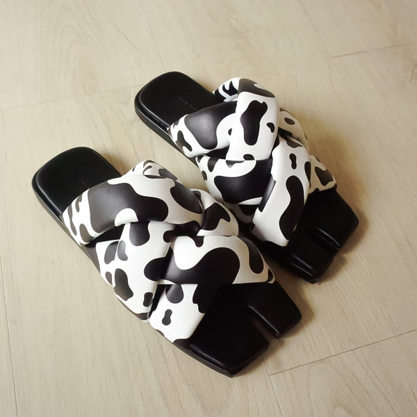Niky Sandals Cow Pattern
