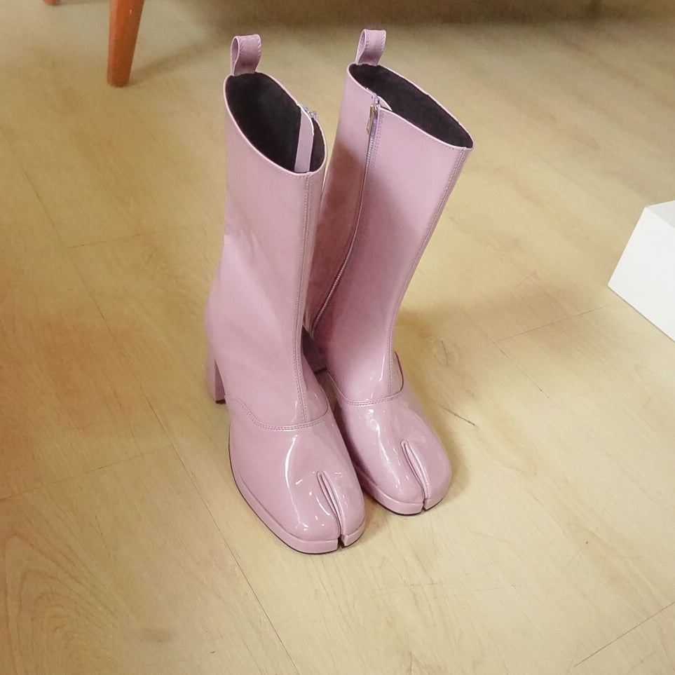 Junko Long Tabi Boots (7cm Heels)