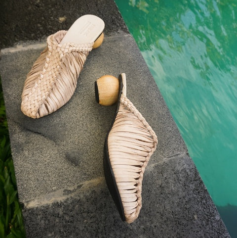 Freya Handwoven Mules Heels